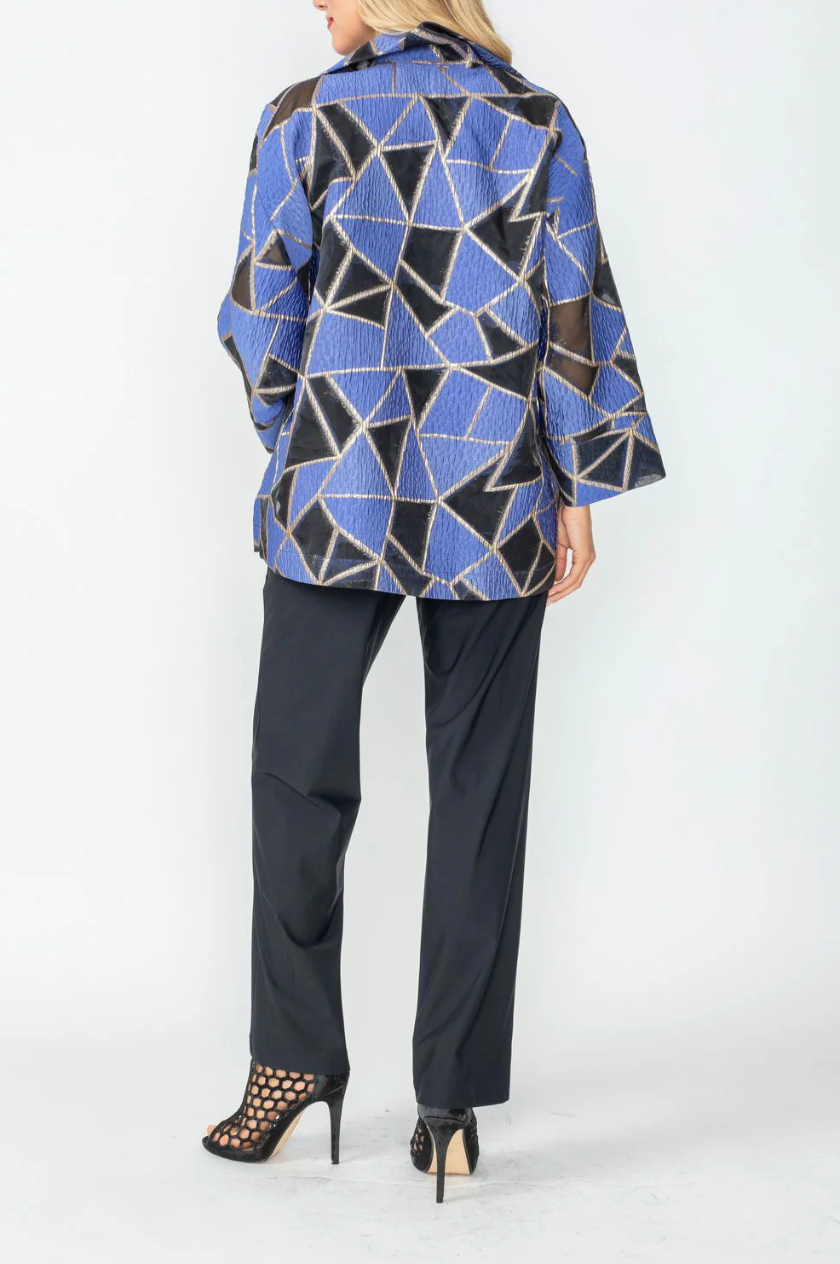 Marlyn Geo High Low Cardigan Jacket