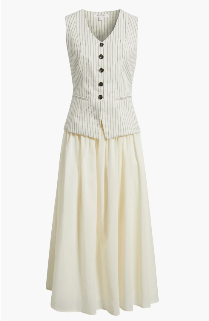 Stripe Vest Top Twofer Dress
