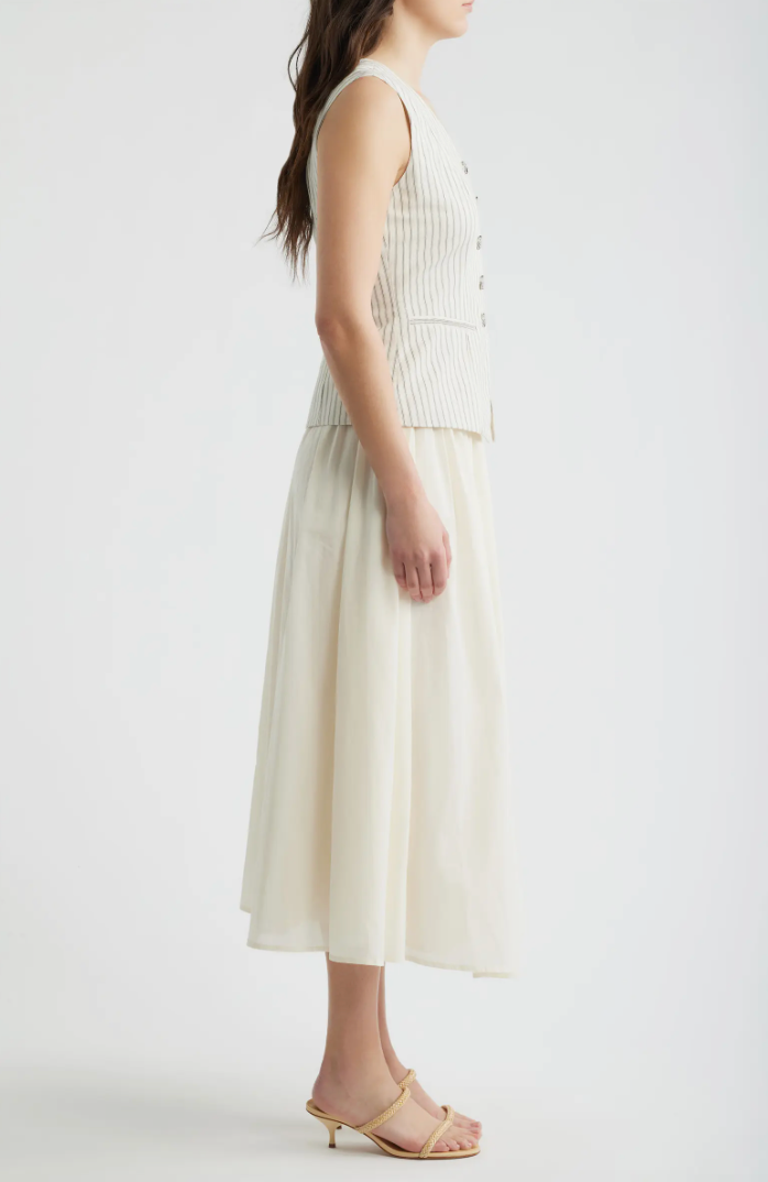 Stripe Vest Top Twofer Dress