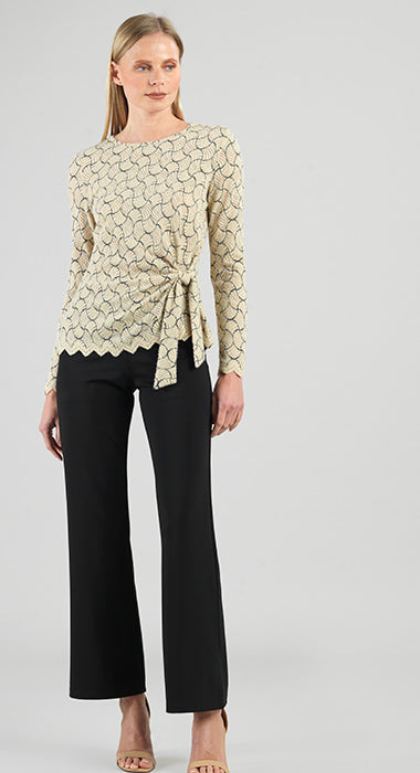 Side-Tie Light Sweater. Knit Top