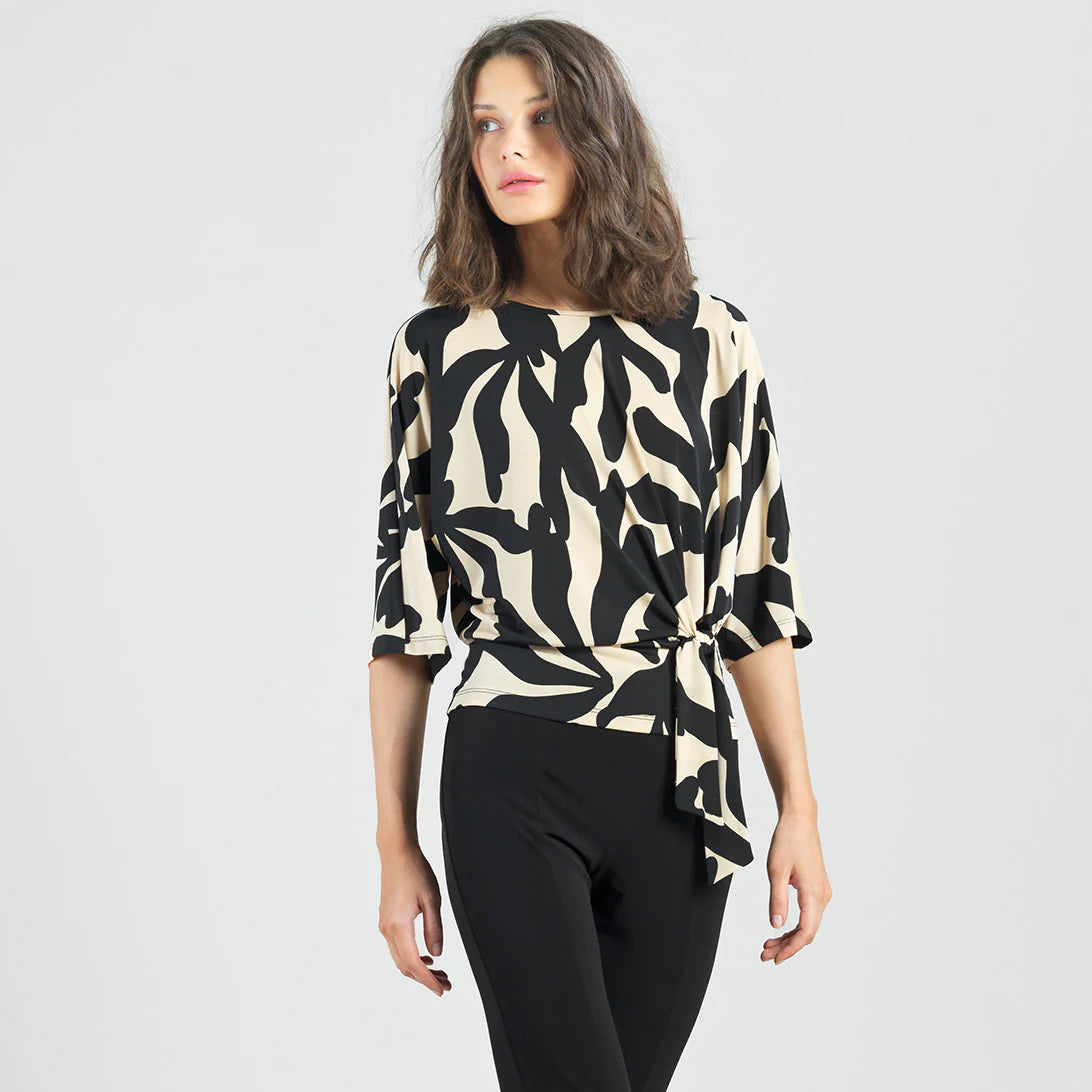 Side Tie Top Leaf Shadow