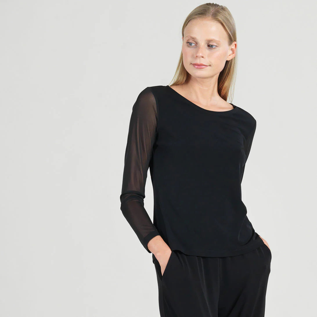 Long Mesh Sleeve Top