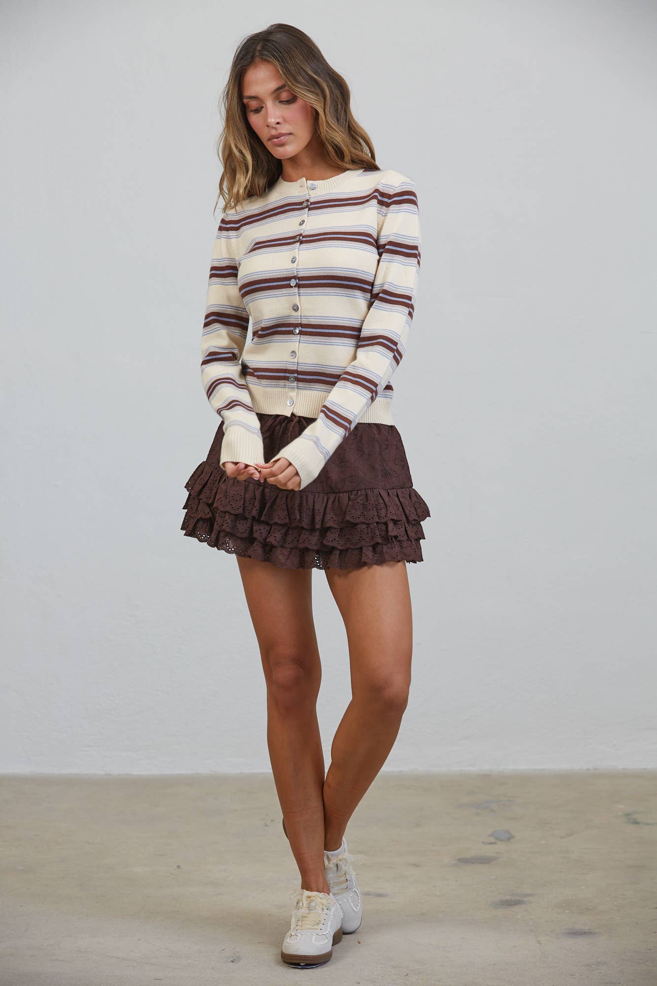 Talia Soft Striped Cardigan