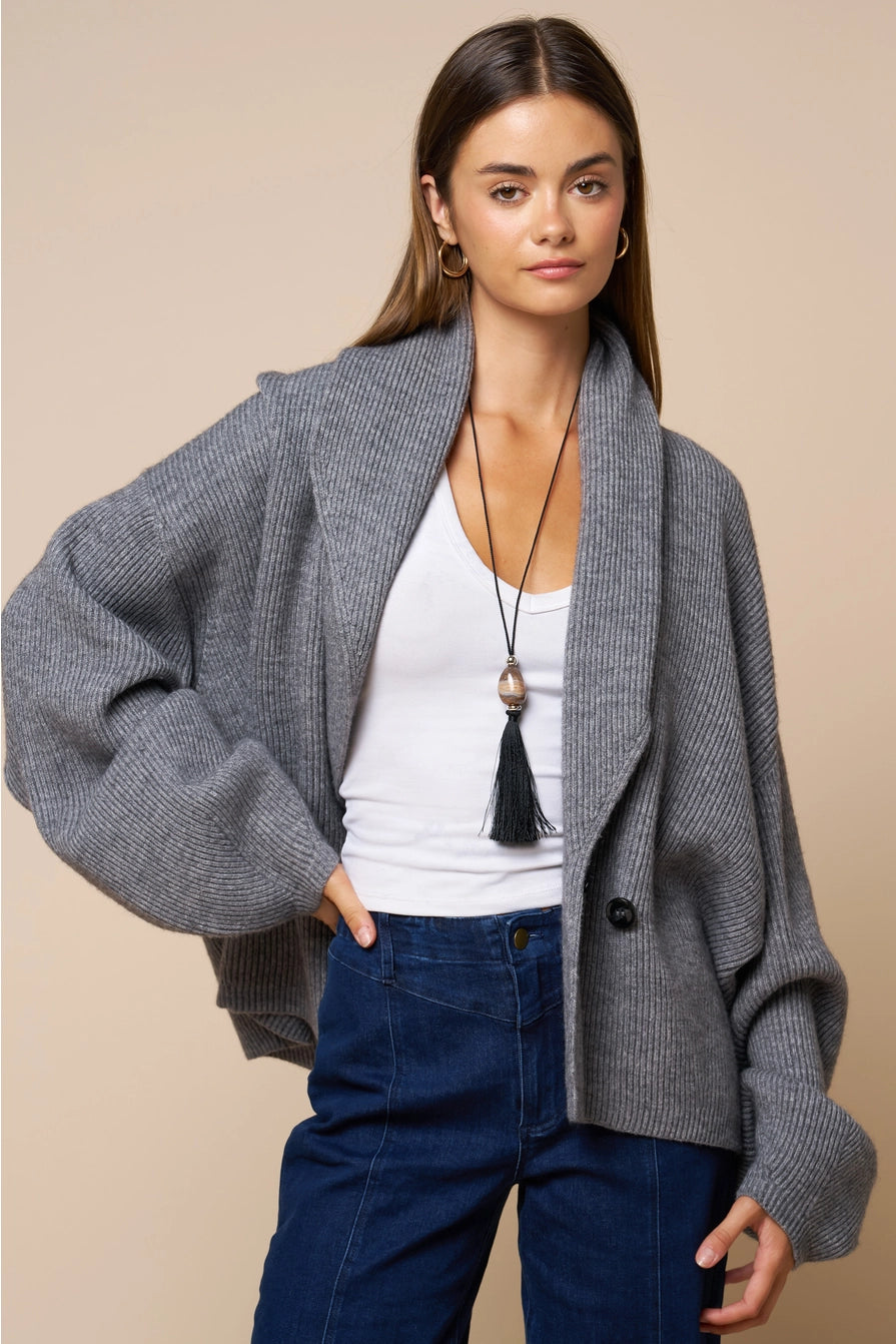 Hugo Shawl Collar Knit Cardigan