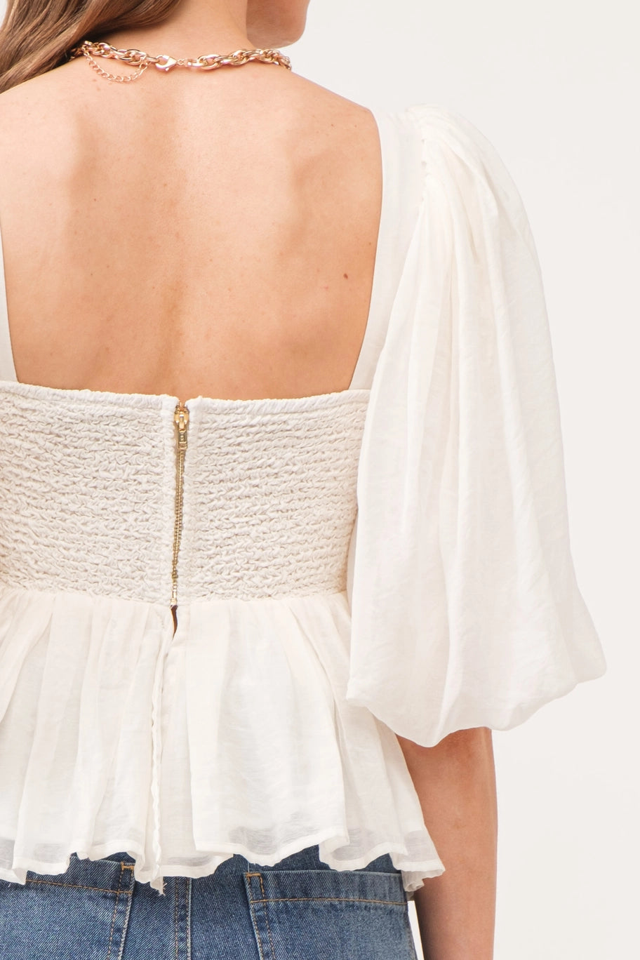 Lilynn Smocked Puffed Blouse