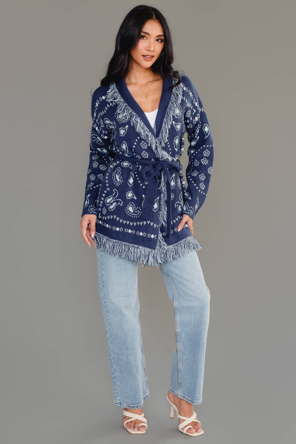 Sofie Bandana Fringe Cardigan