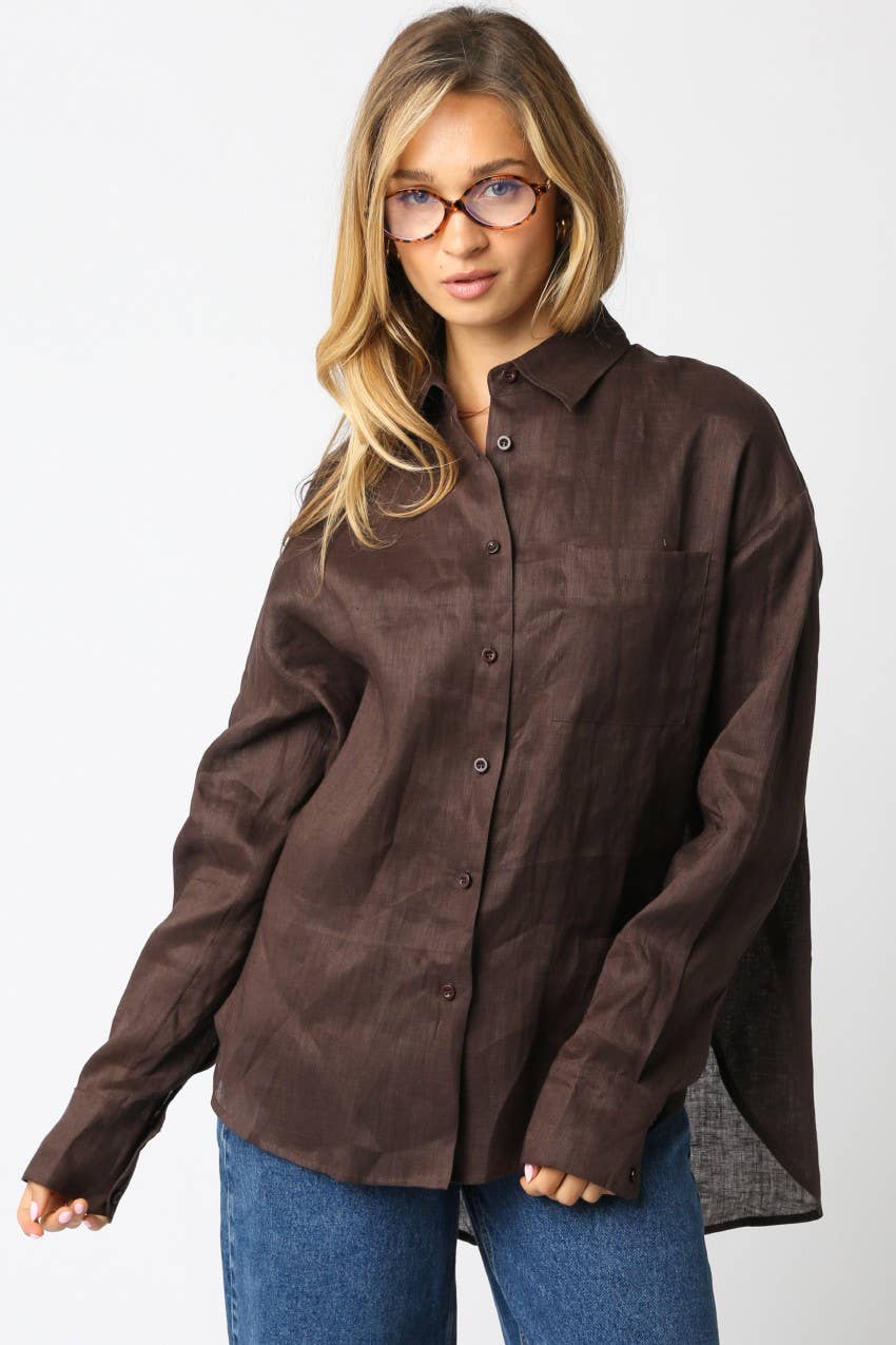 Helen Oversized Linen Shirt