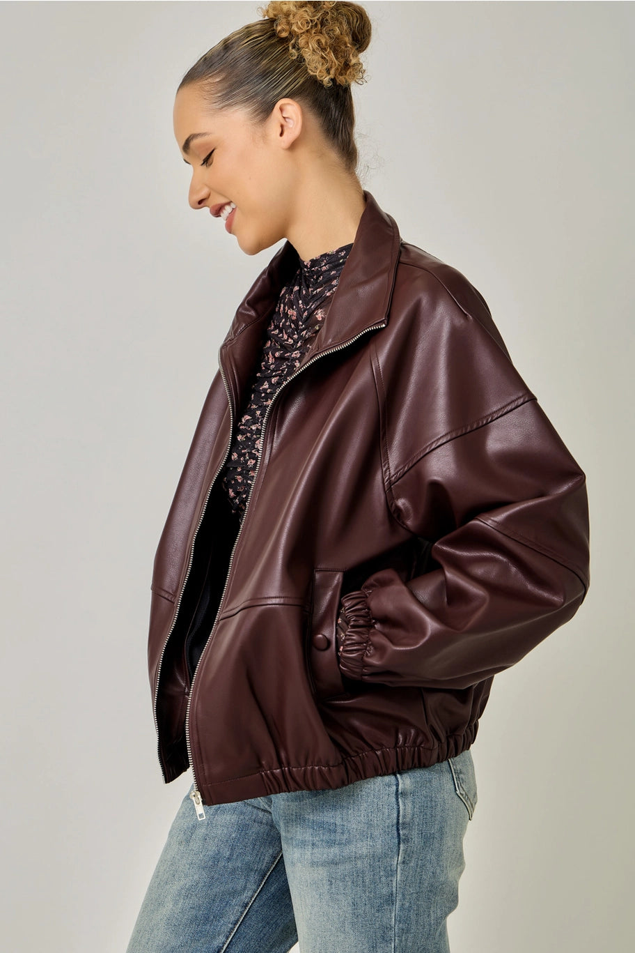 Maya Faux Leather Jacket