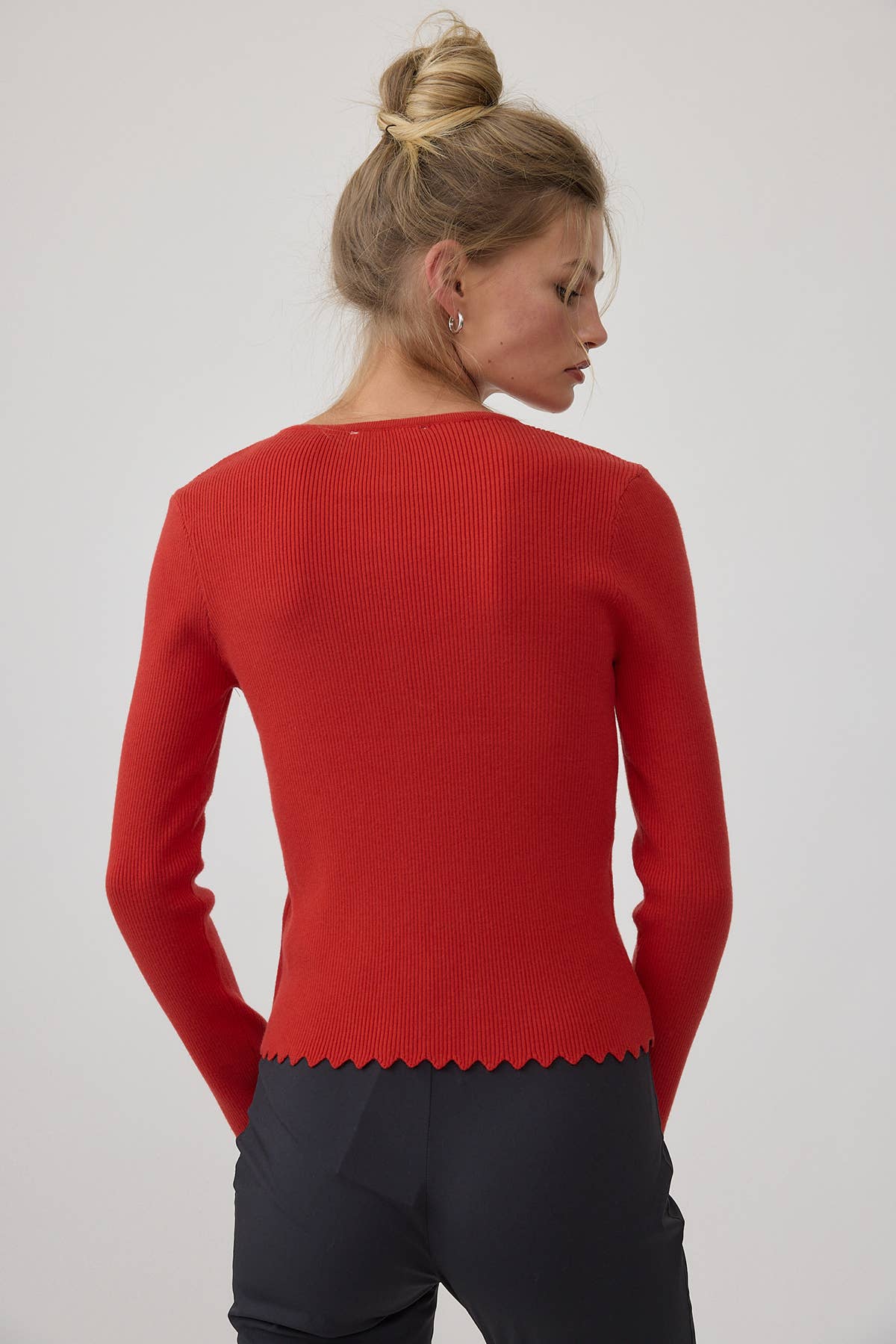 Karla Button Ribbed Knit Cardigan
