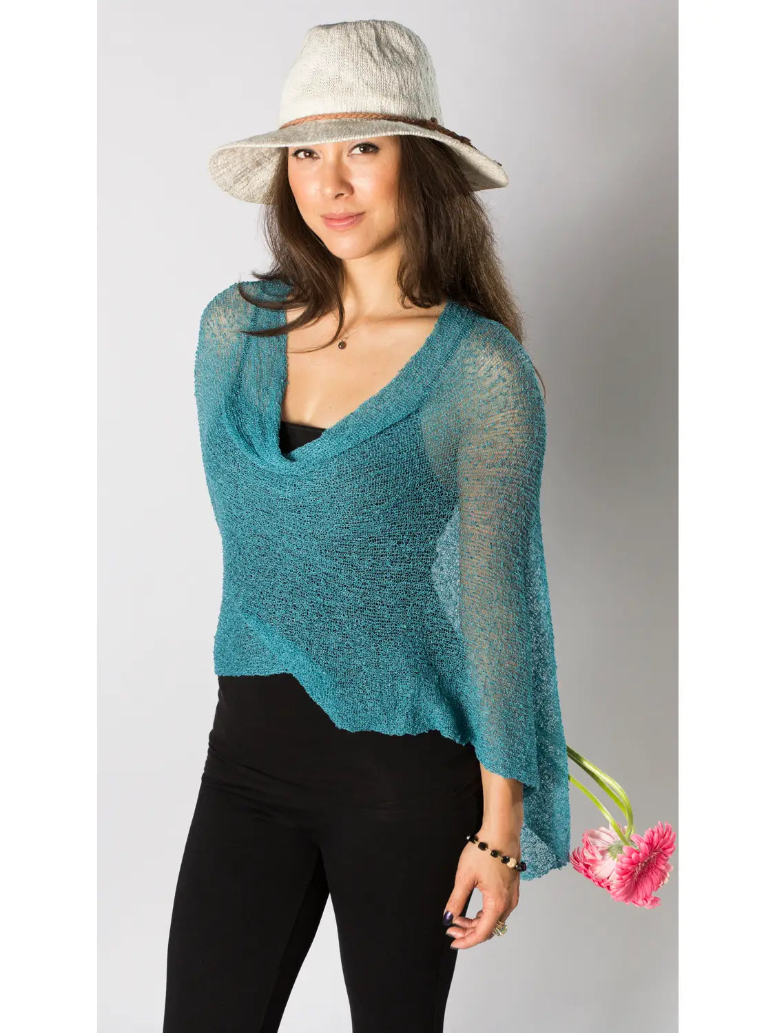 Sheer Shrug Knit Poncho
