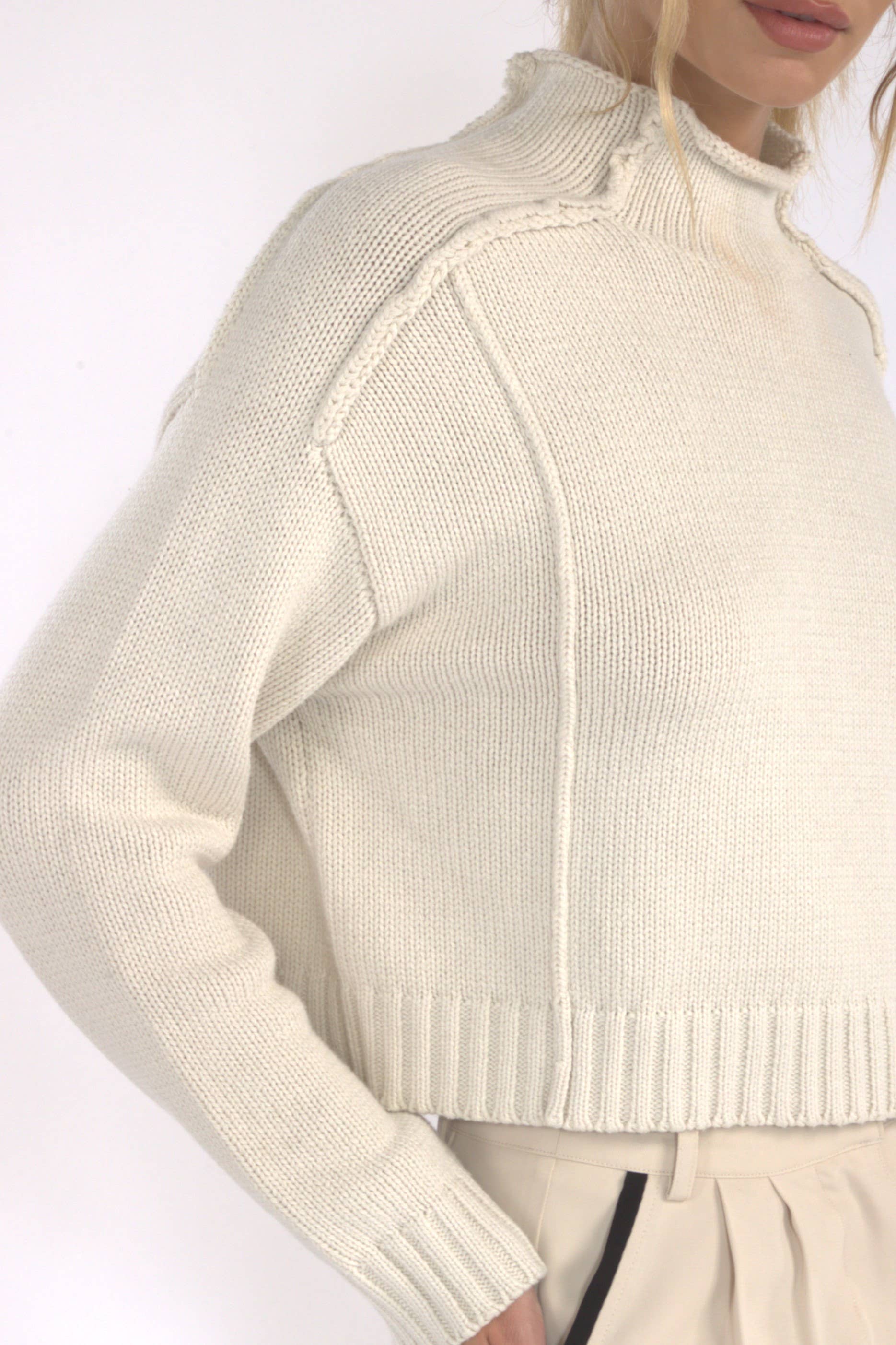 Rachel  Mock Neck Knit Sweater