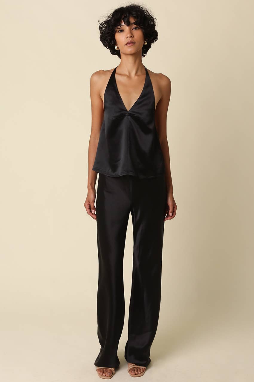 Birian Satin Wide Leg Pants