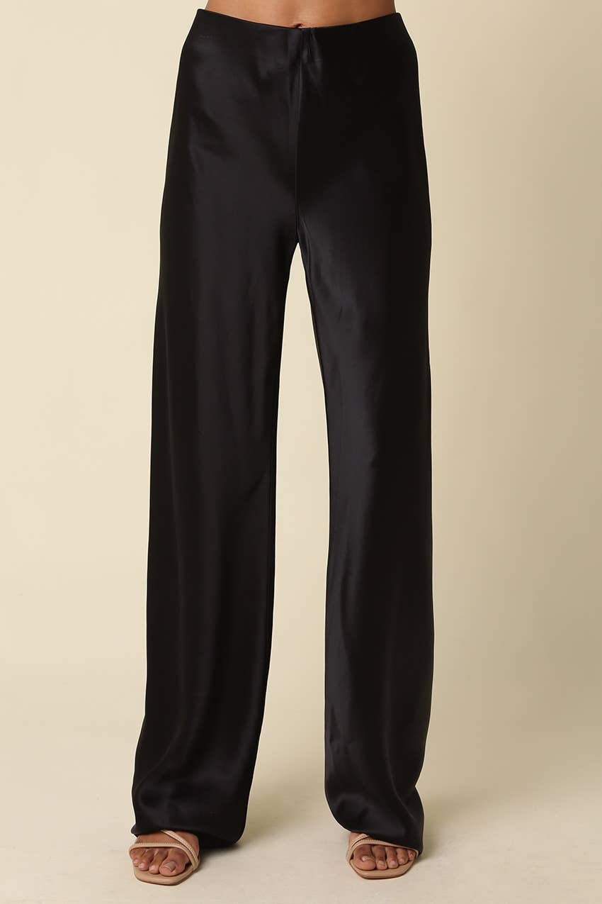 Birian Satin Wide Leg Pants