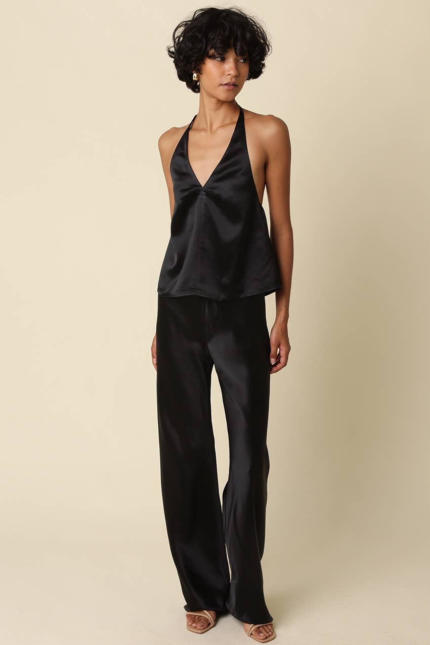 Birian Satin Wide Leg Pants