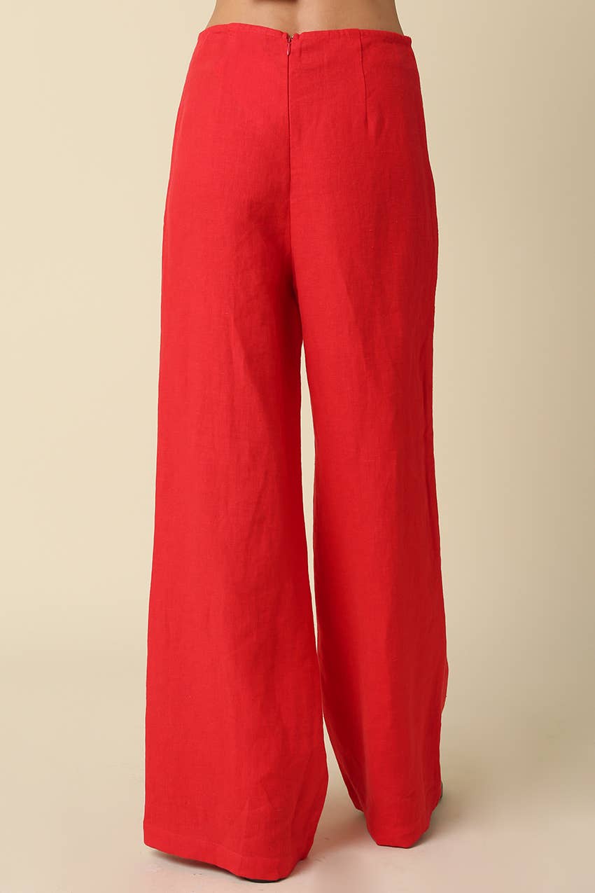 Tonnie Wide-Leg Linen Pants