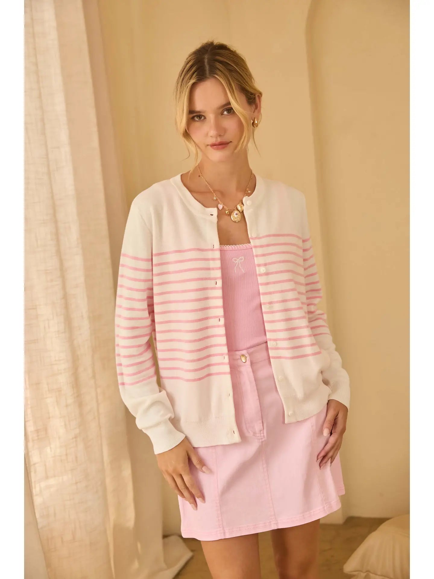 Asya Striped Cardigan