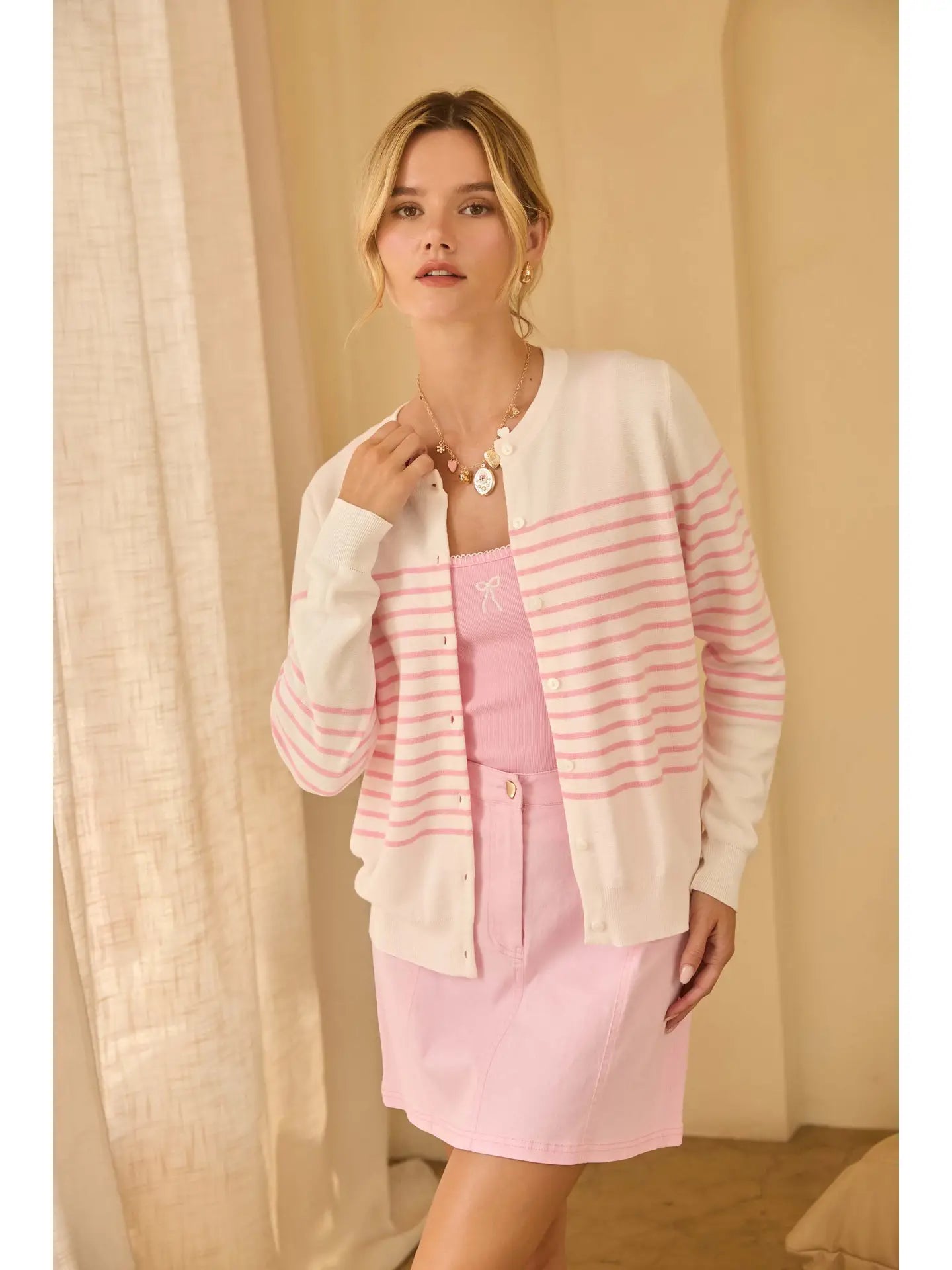 Asya Striped Cardigan