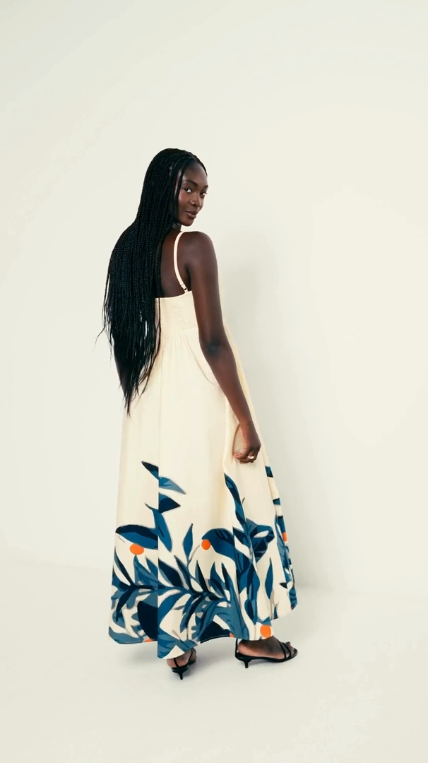 Printed Cotton Poplin Oria Dress